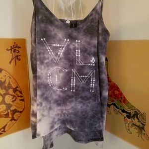Volcom tie dye high low tank top